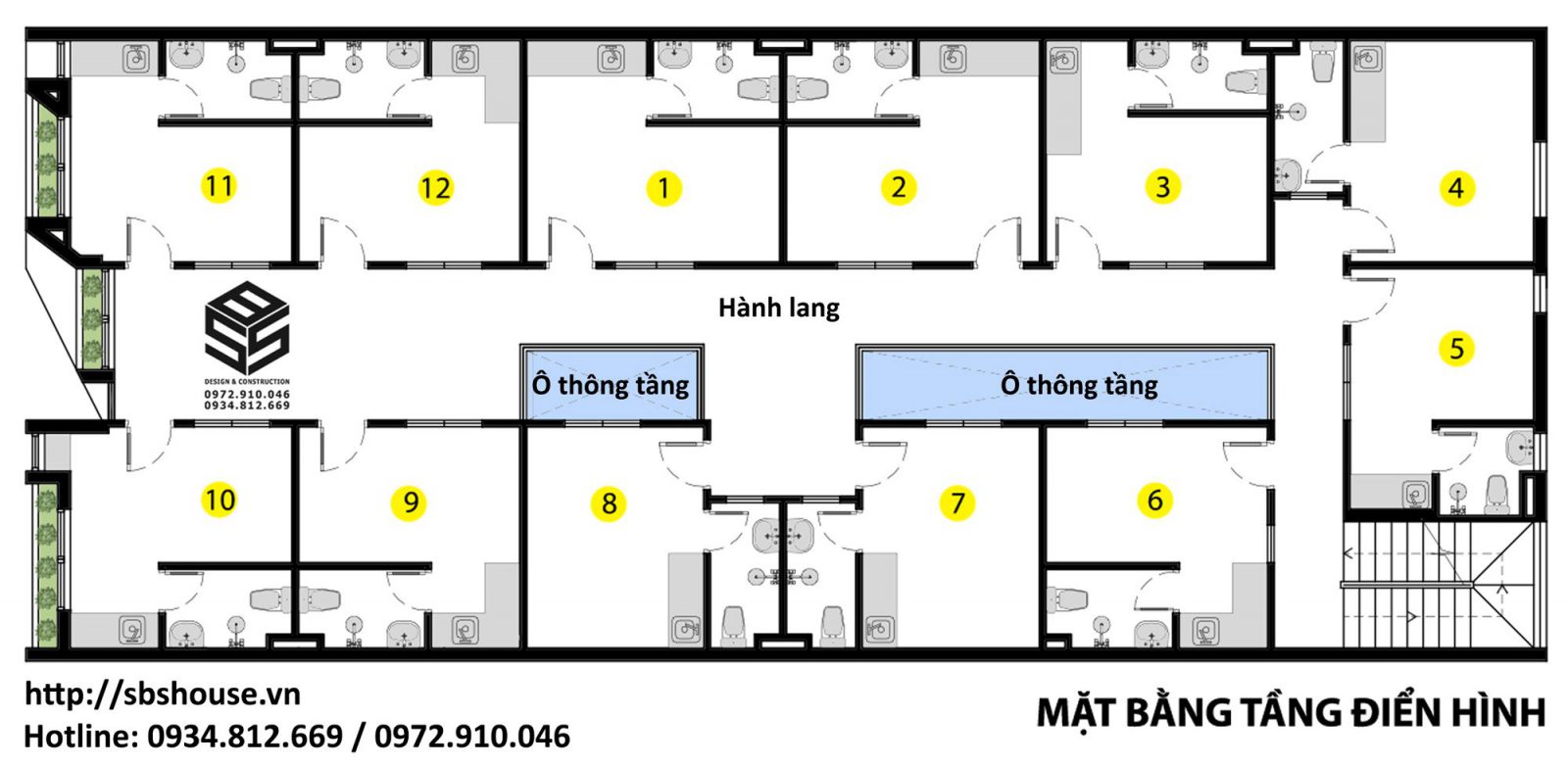 Thiết kế phòng trọ đẹp Mặt bằng thiết kế phòng trọ đẹp