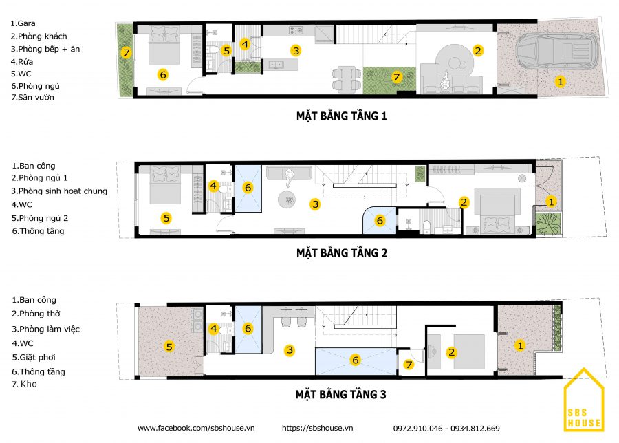 Công năng nhà 3 tầng mẫu nhà ống 3 tầng đẹp 2020