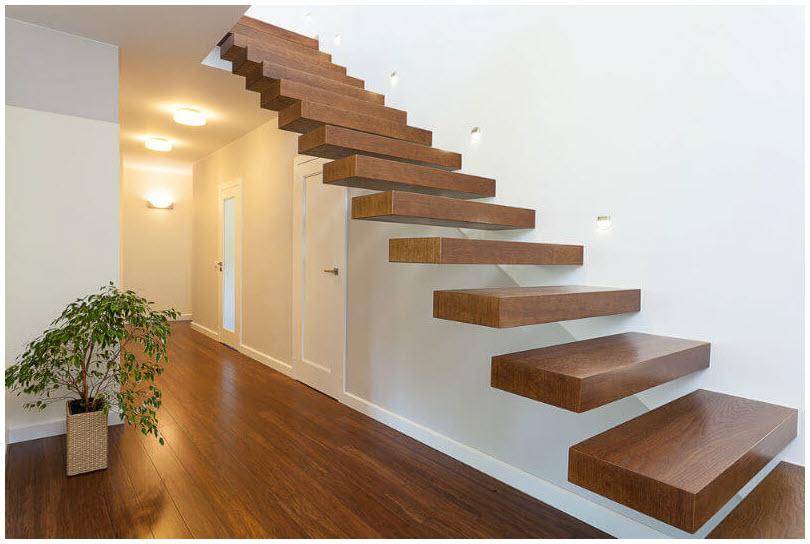 Cầu thang gỗ tối giản