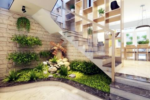 Trang trí gầm cầu thang trong nhà mà bạn chưa biết trang trí tiểu cảnh chân cầu thang phòng khách