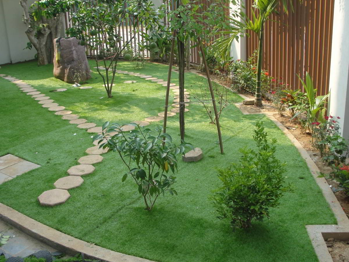 thảm cỏ lót sàn cỏ trang trí sân vườn