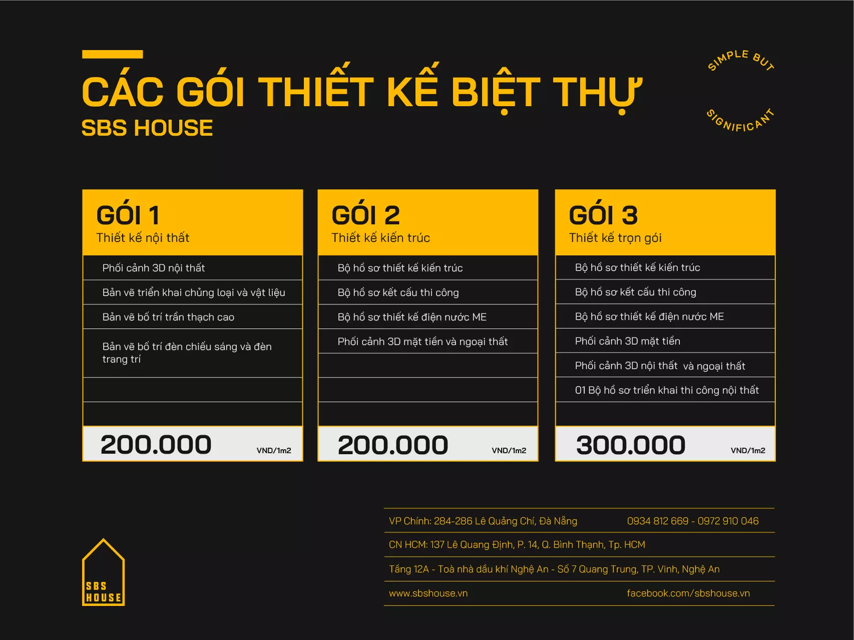 giá thiết kế nhà trọn gói loại hình biệt thự tại Quảng Bình