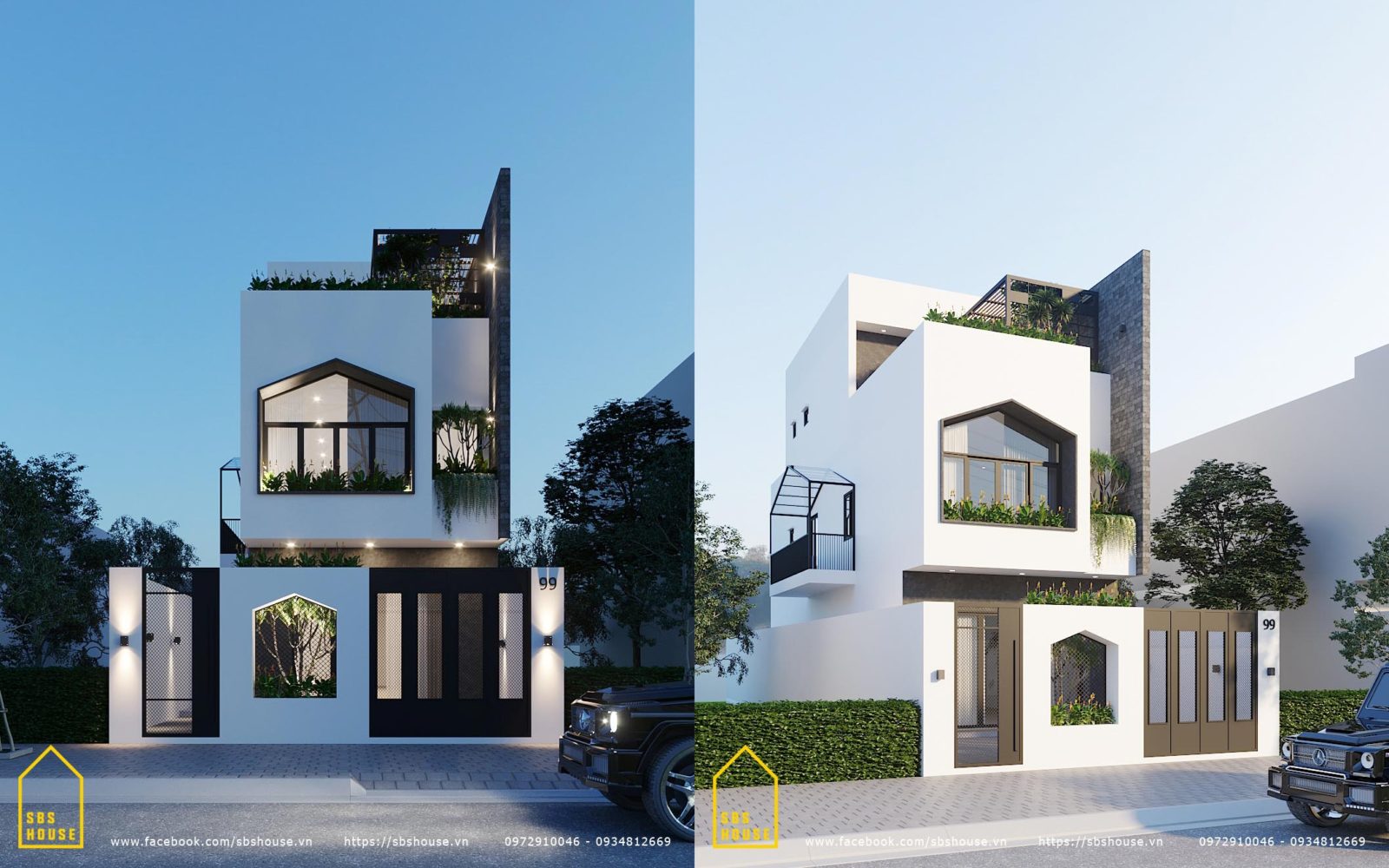 Những mẫu thiết kế nhà phố 2 tầng đẹp 2021