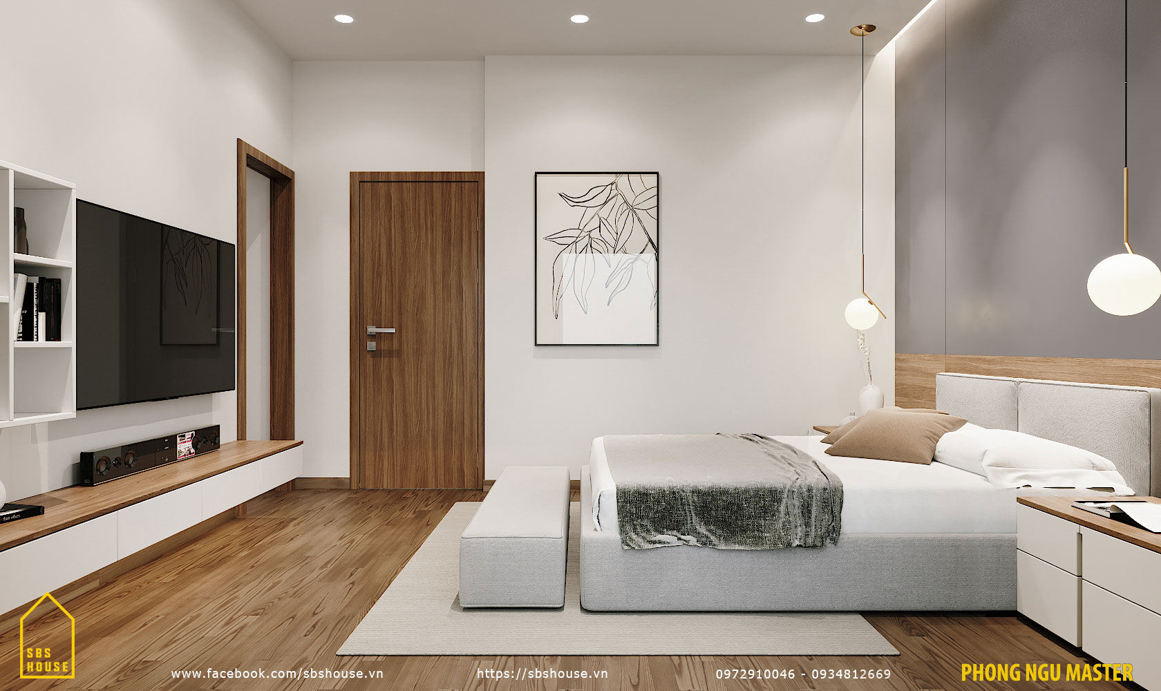 Mẫu phòng ngủ master tối giản Mẫu phòng ngủ master tối giản