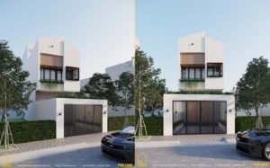 thiết kế nội thất nhà đẹp 2 tầng 1 tum sbshouse