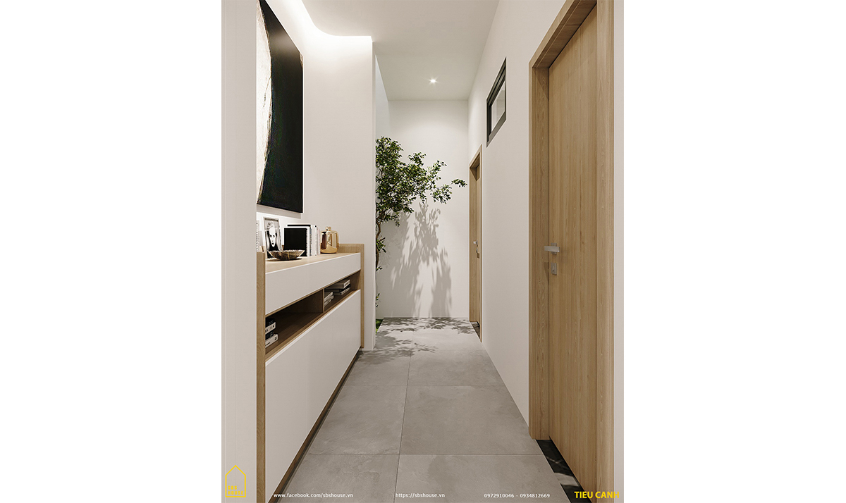 thiết kế nội thất nhà đẹp 2 tầng 1 tum sbshouse