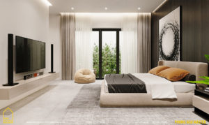 thiết kế nội thất nhà đẹp 2 tầng 1 tum sbshouse