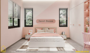 thiết kế nội thất nhà đẹp 2 tầng 1 tum sbshouse