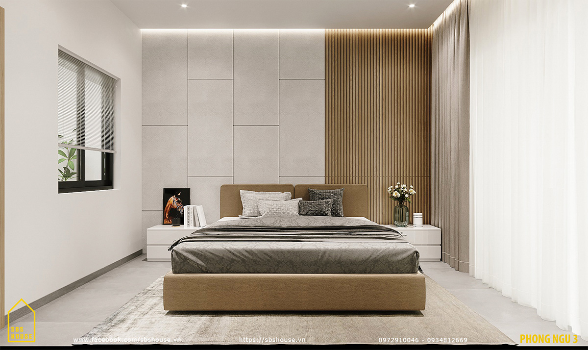 thiết kế nội thất nhà đẹp 2 tầng 1 tum sbshouse