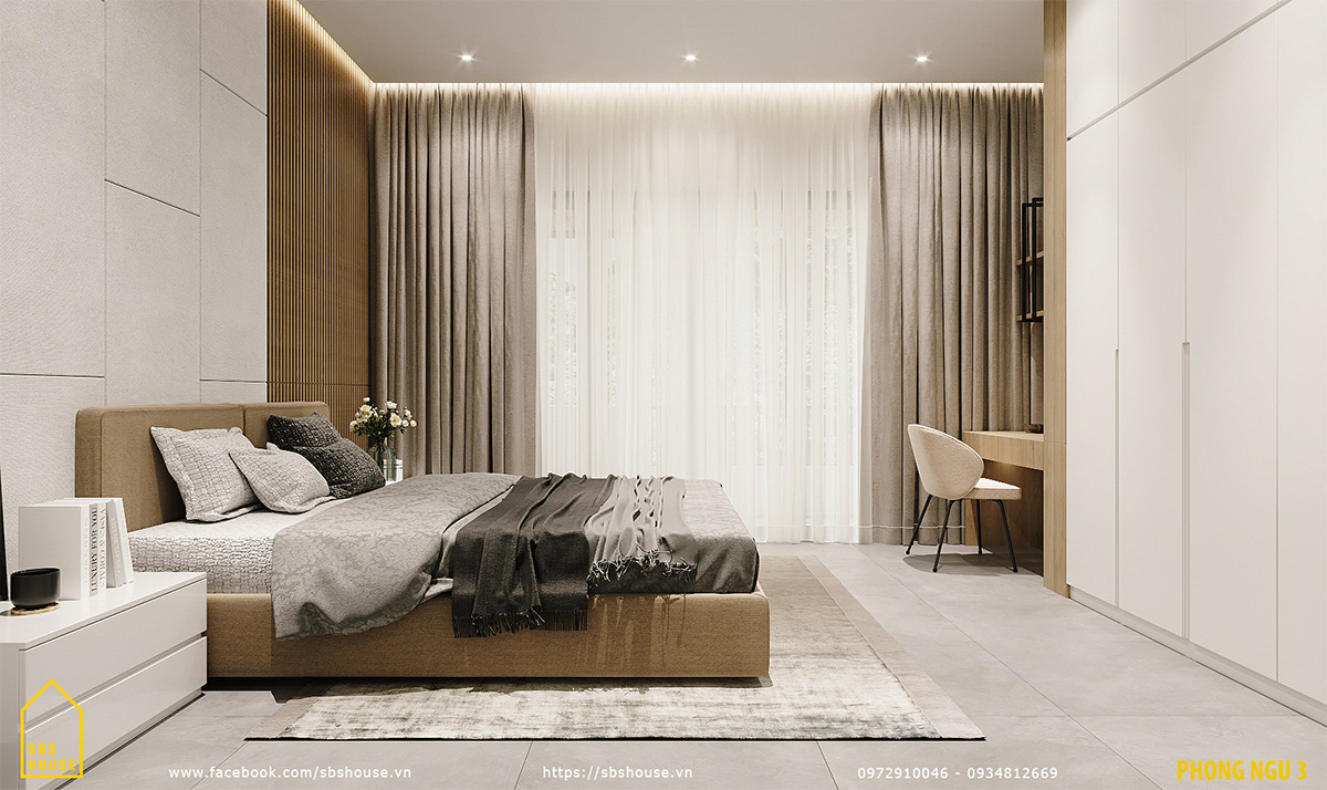 thiết kế nội thất nhà đẹp 2 tầng 1 tum sbshouse