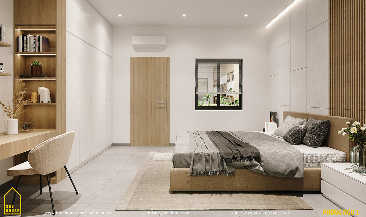 thiết kế nội thất nhà đẹp 2 tầng 1 tum sbshouse