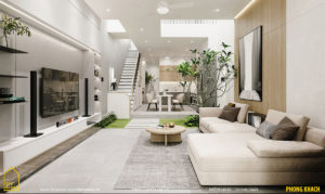 thiết kế nội thất nhà đẹp 2 tầng 1 tum sbshouse