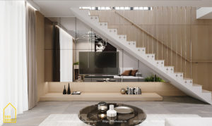 Mẫu nhà 2 tầng 1 tum đẹp được thiết kế bởi SBS