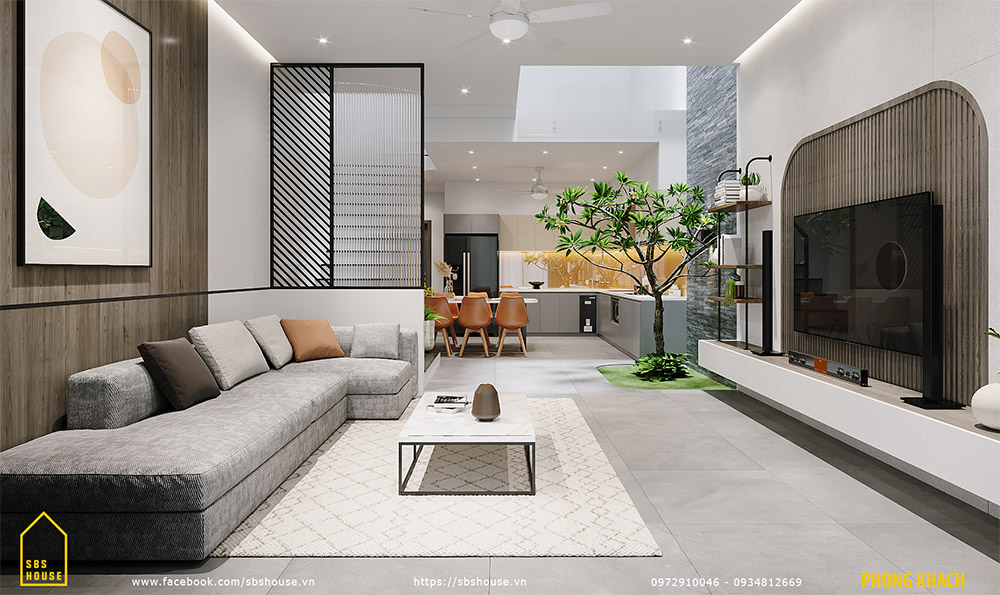 Mẫu thiết kế nội thất phòng khách đẹp đơn giản mới nhất năm 2021