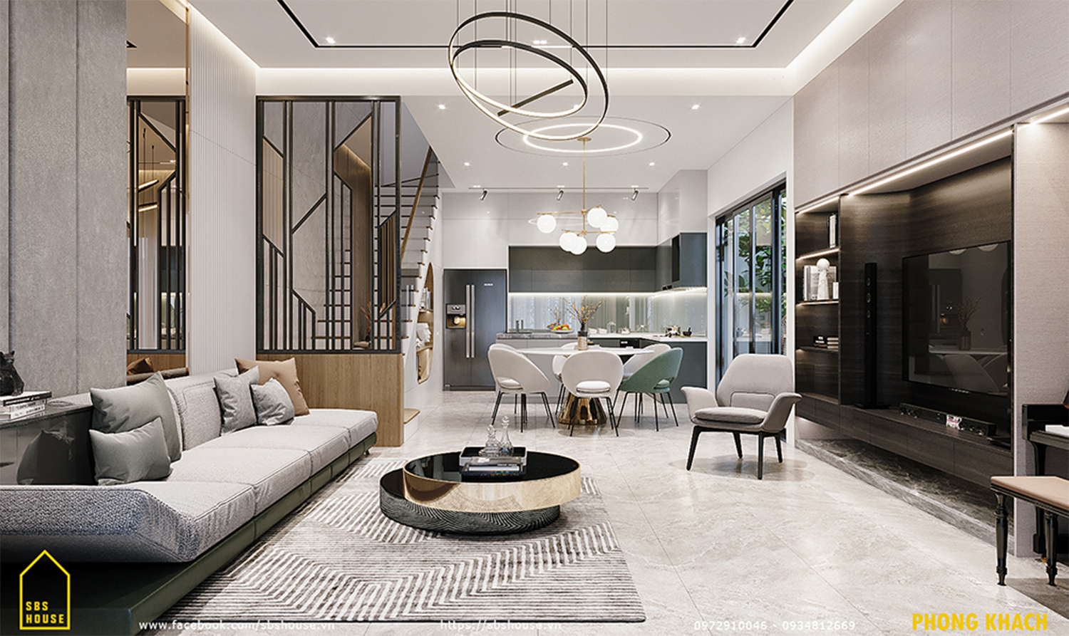 Những mẫu thiết kế nội thất phòng khách hiện đại nhất năm 2021