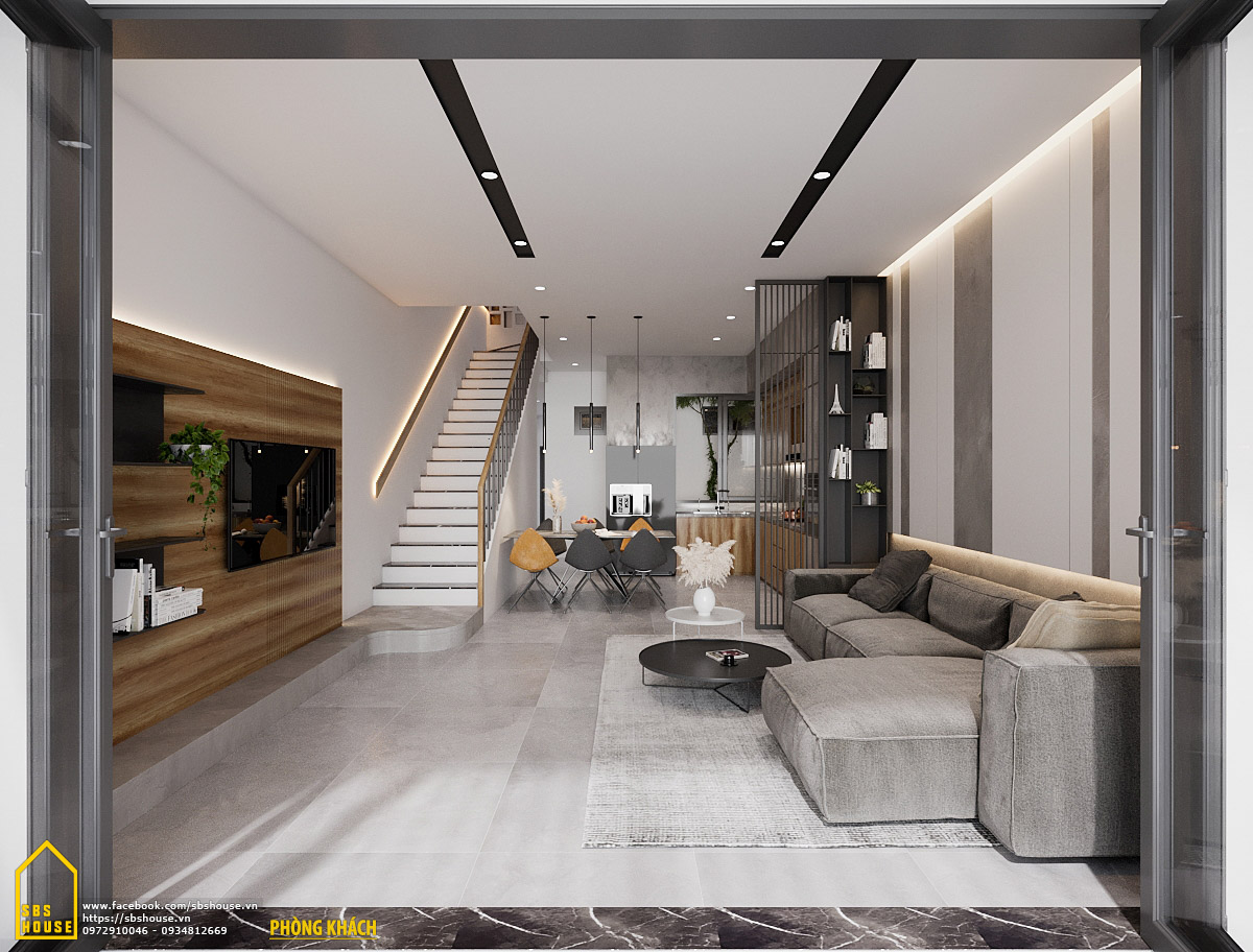 Thiết kế nội thất phòng khách hiện đại đẹp nhà phố xu hướng năm 2021