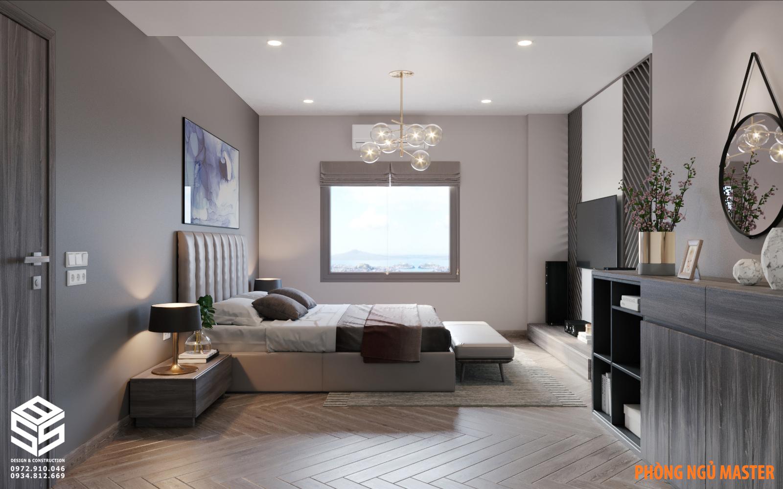 Mẫu thiết kế nội thất chung cư 2 phòng ngủ phong cách hiện đại