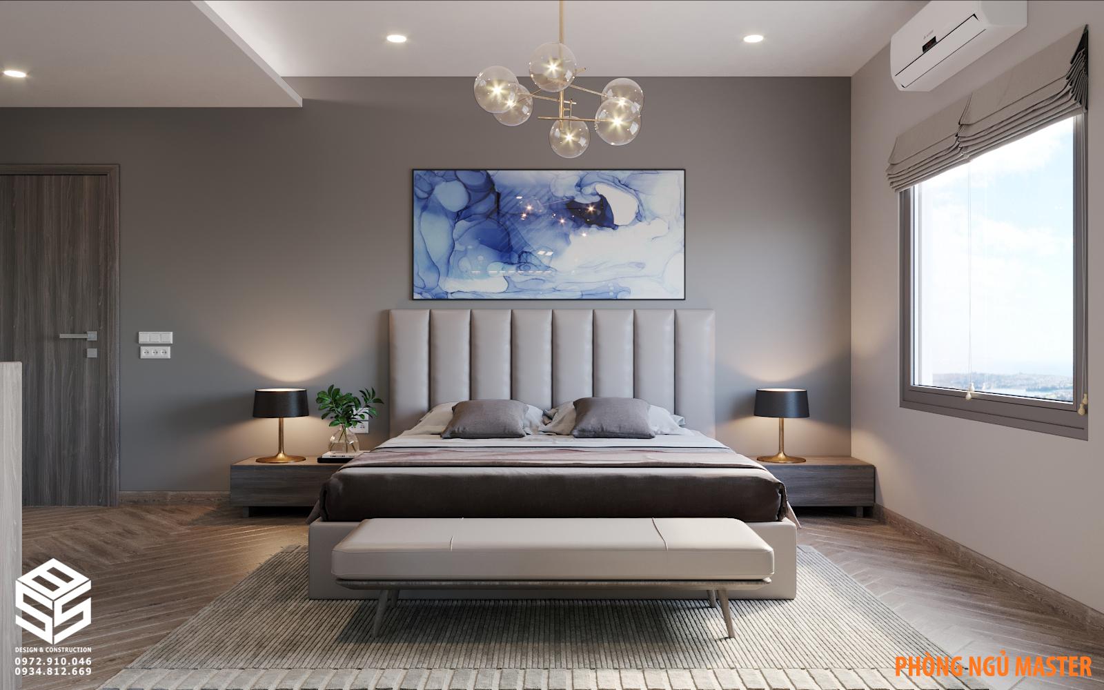 thiết kế phòng ngủ master cho căn hộ chung cư 2 phòng ngủ