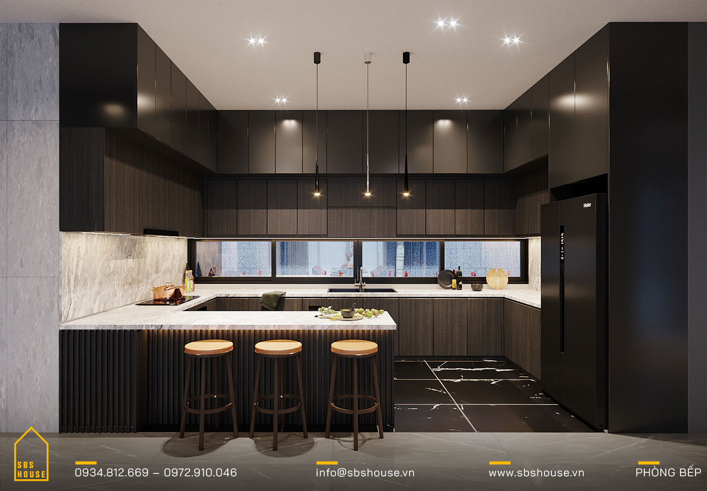 Hình ảnh thực tế thi công tủ bếp đẹp hiện đại nhà chị Hà - Bình Tân |Dự án