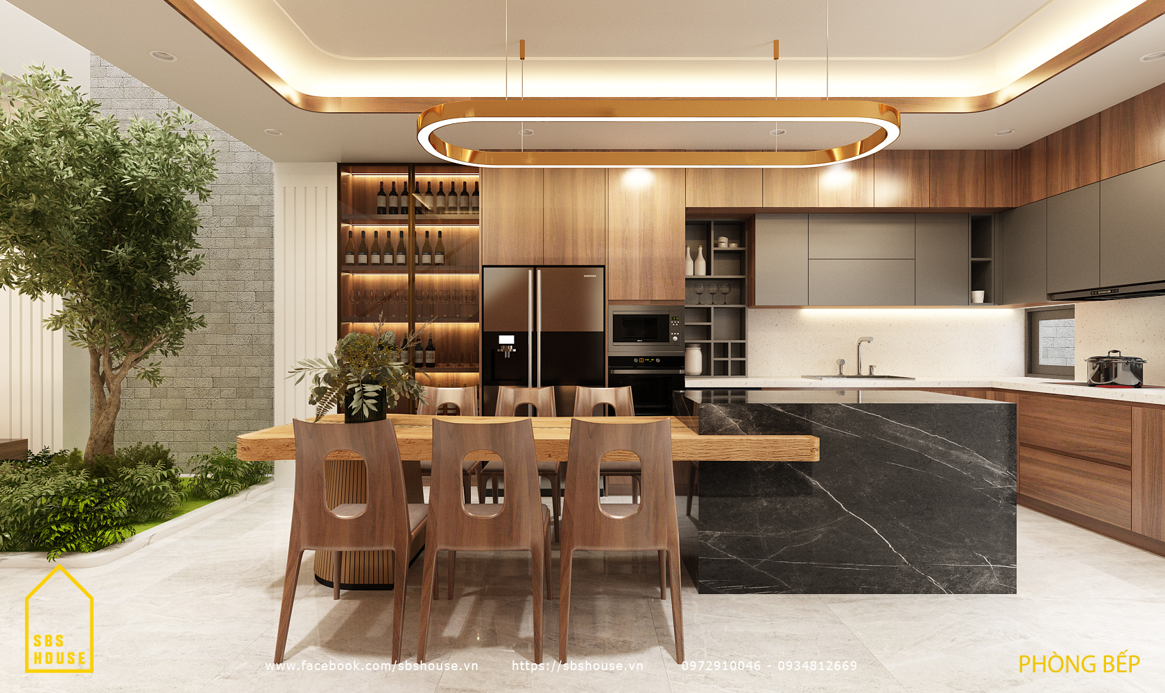 Mẫu thiết kế nội thất phòng bếp đẹp với cách bày trí thông minh