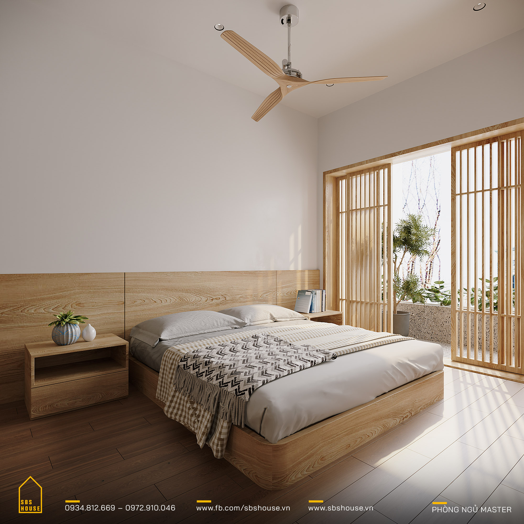 Decor phòng ngủ nhỏ phong cách Nhật Bản