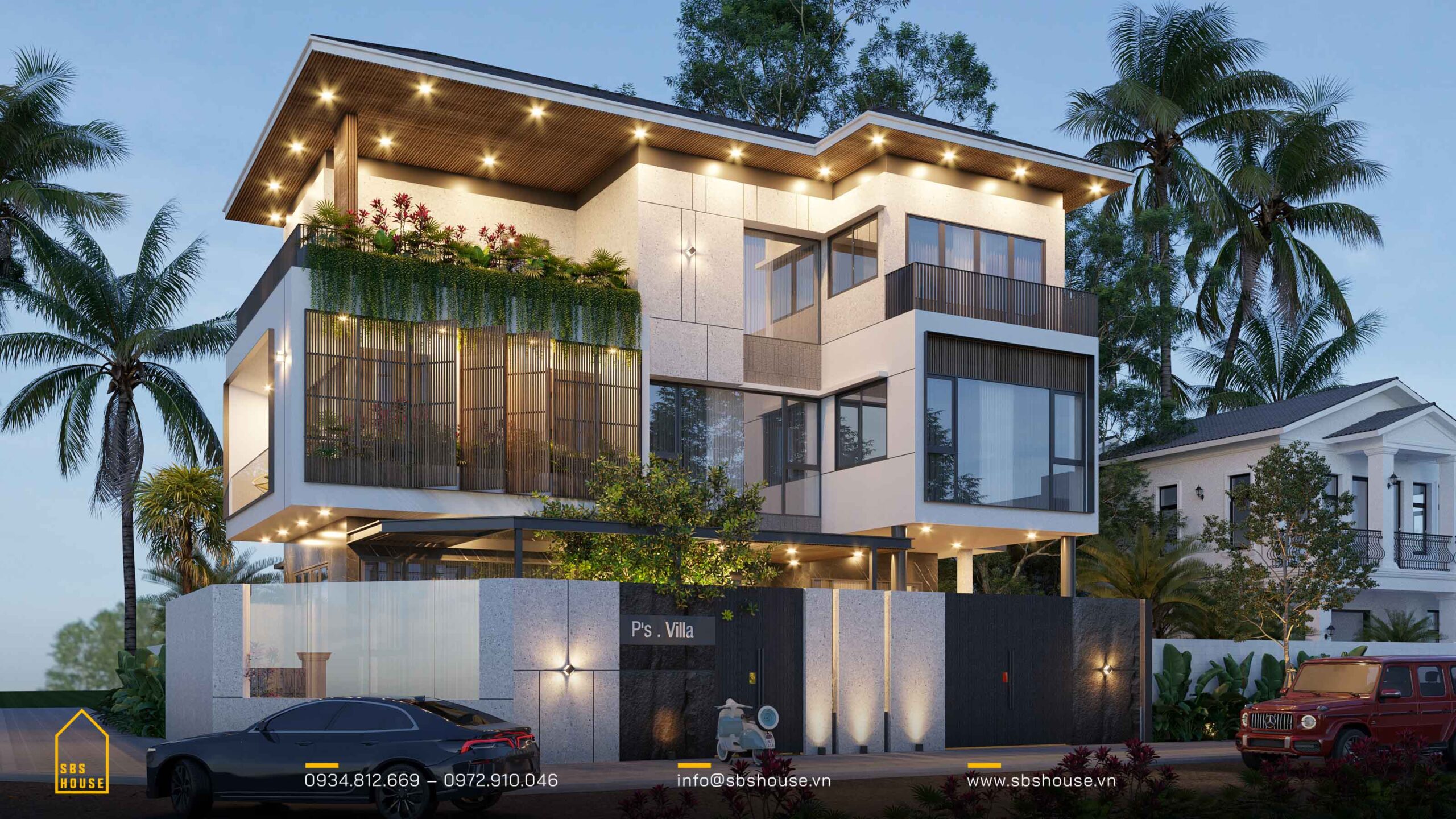 mẫu thiết kế biệt thự 200m2