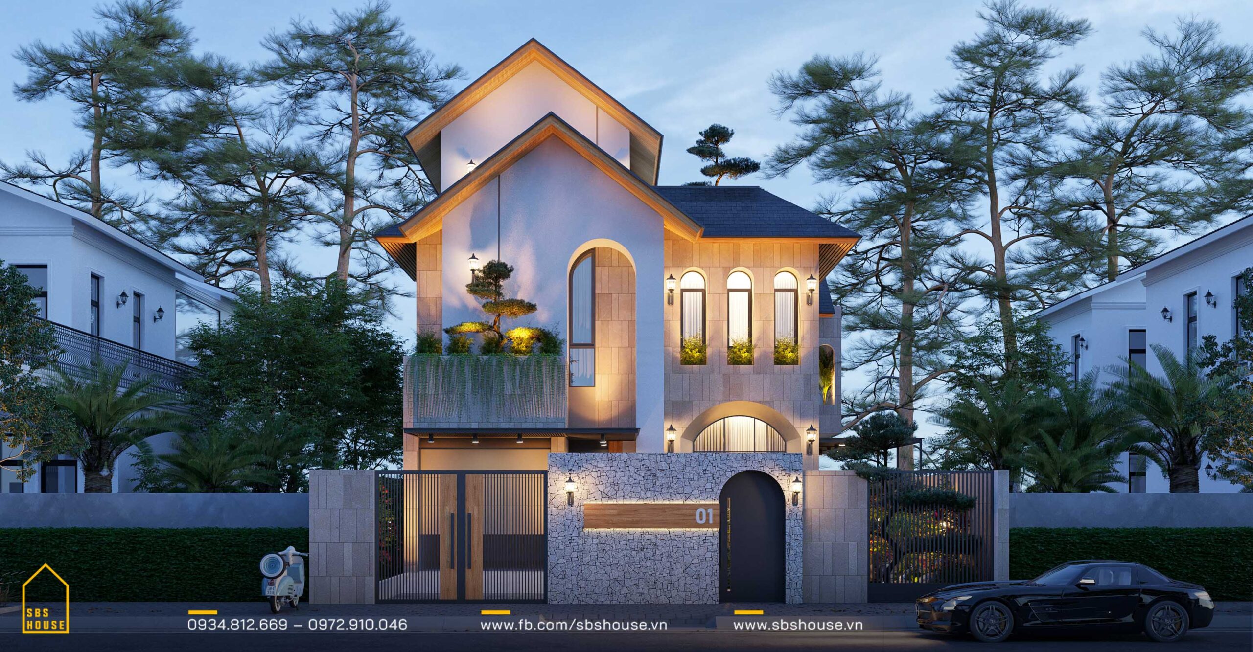 phong cách Địa Trung Hải với cửa mái vòm đặc trưng