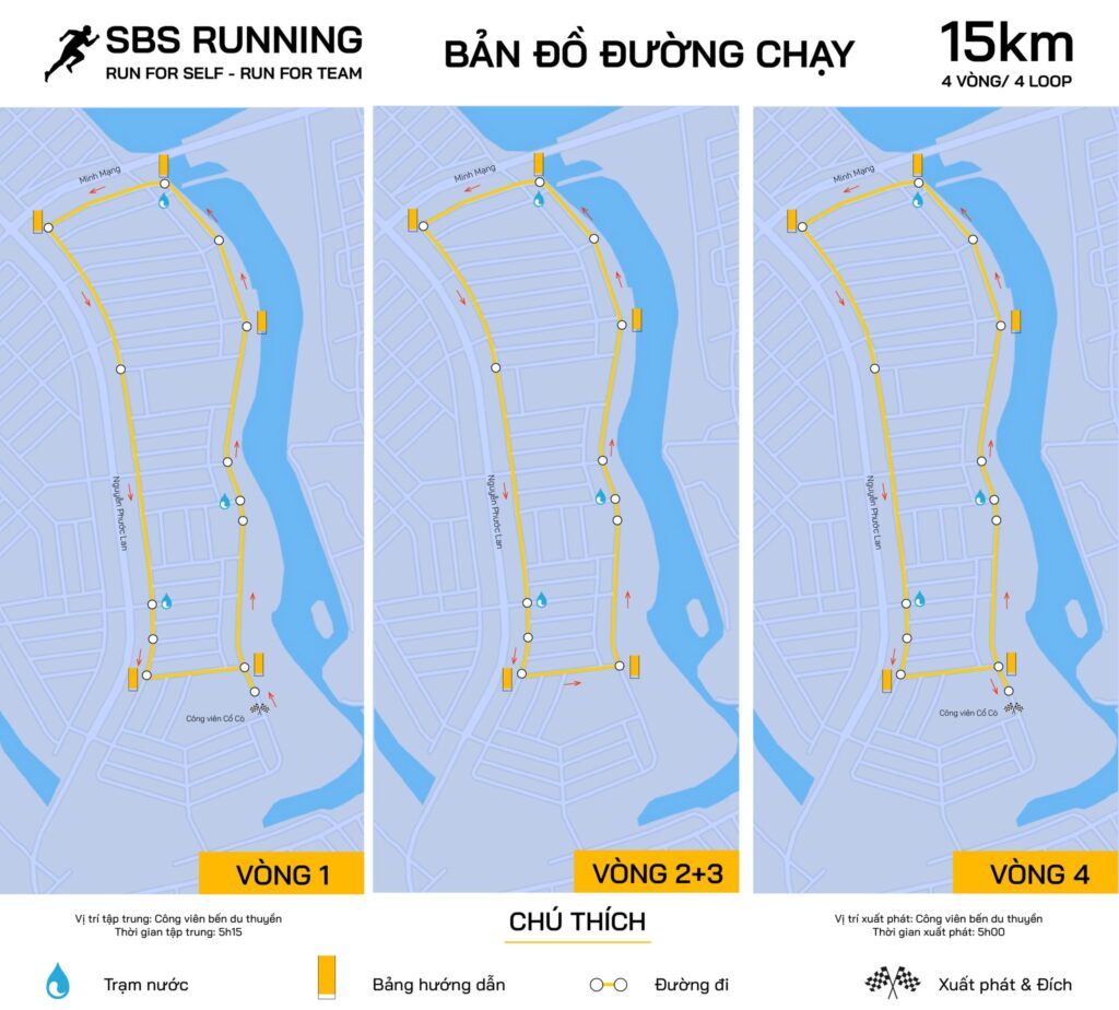 bản đồ đường chạy sbs running 3