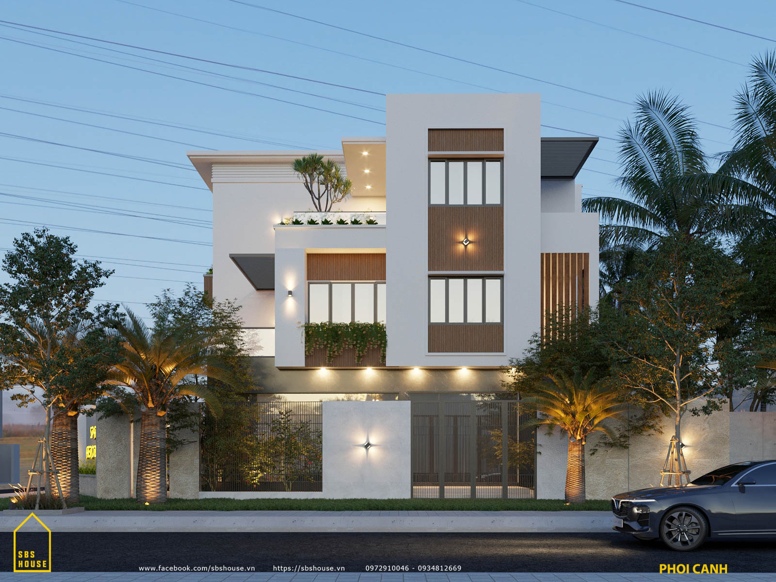 thiết kế hàng rào nhà biệt thự 