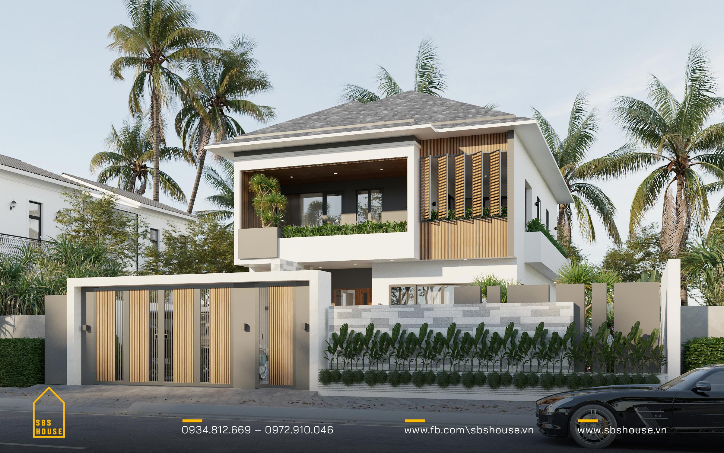 mẫu hàng rào biệt thự hiện đại đẹp