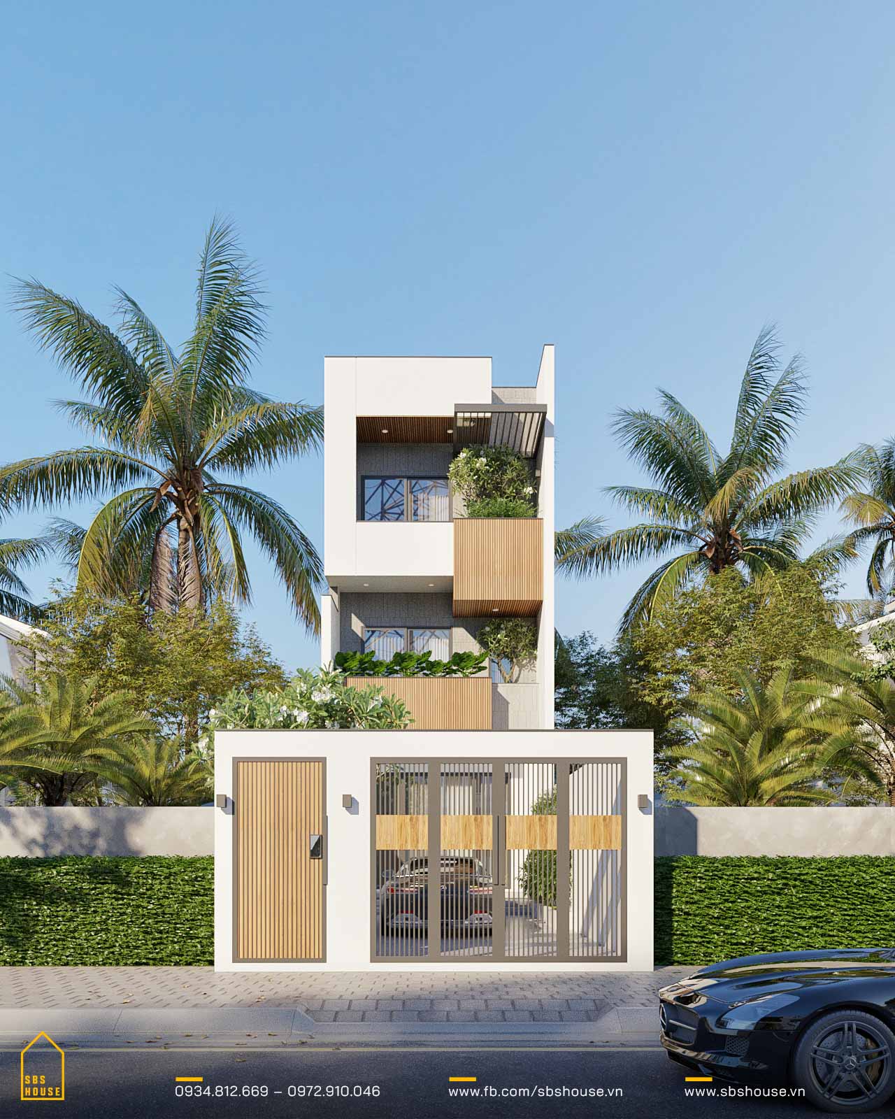 mẫu thiết kế nhà 3 tầng đẹp hiện đại ở Quảng Ngãi
