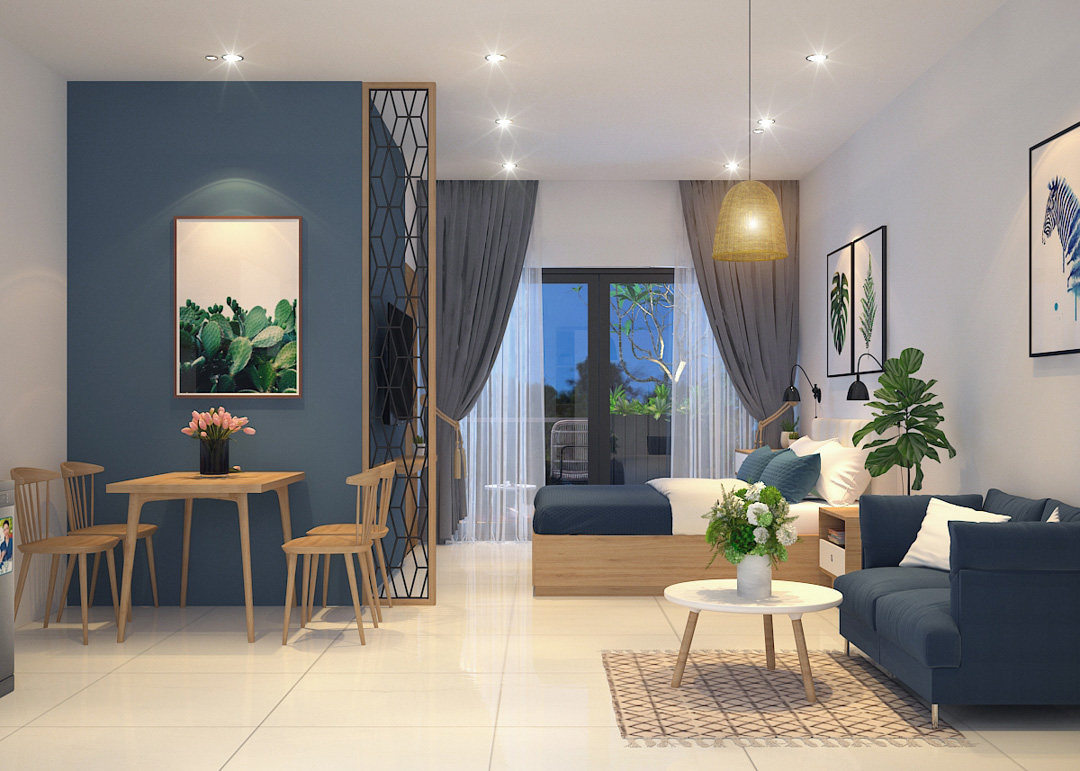 Phong cách thiết kế của Han's Apartment mang nét hiện đại, trẻ trung và thư giãn.