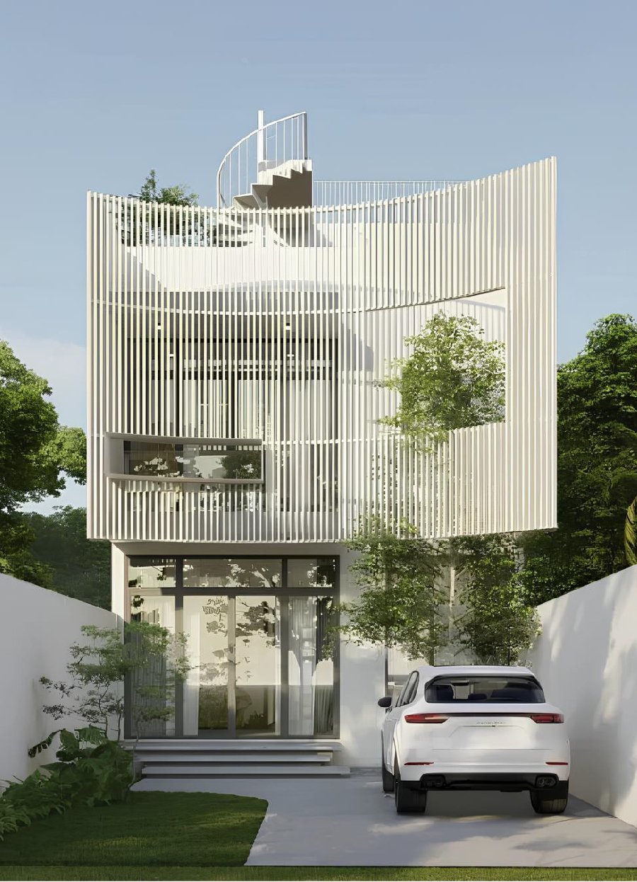 mẫu thiết kế nhà đẹp 6x20