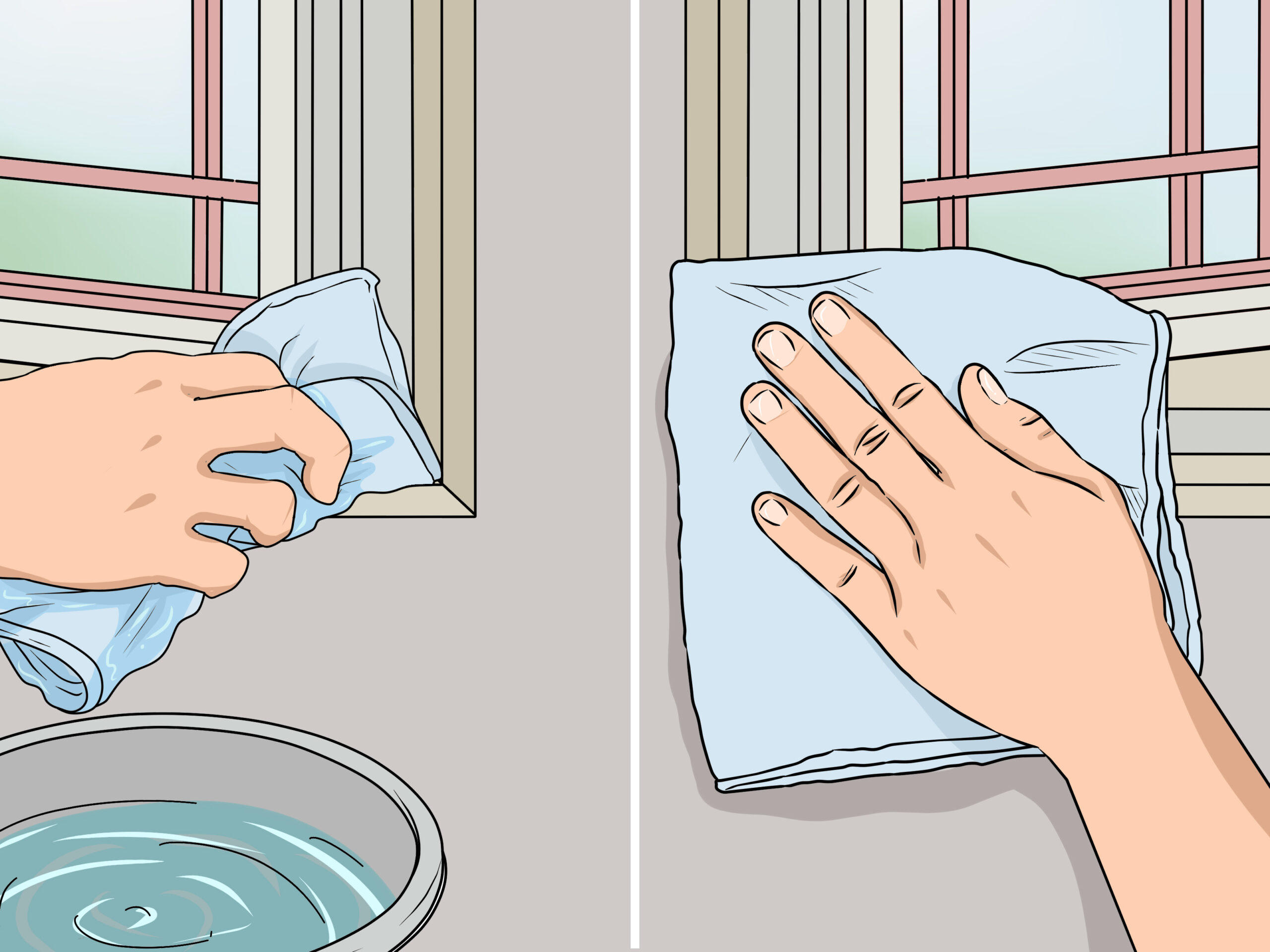 Cách tẩy sơn nhà dính trên cửa kính bằng nước ấm