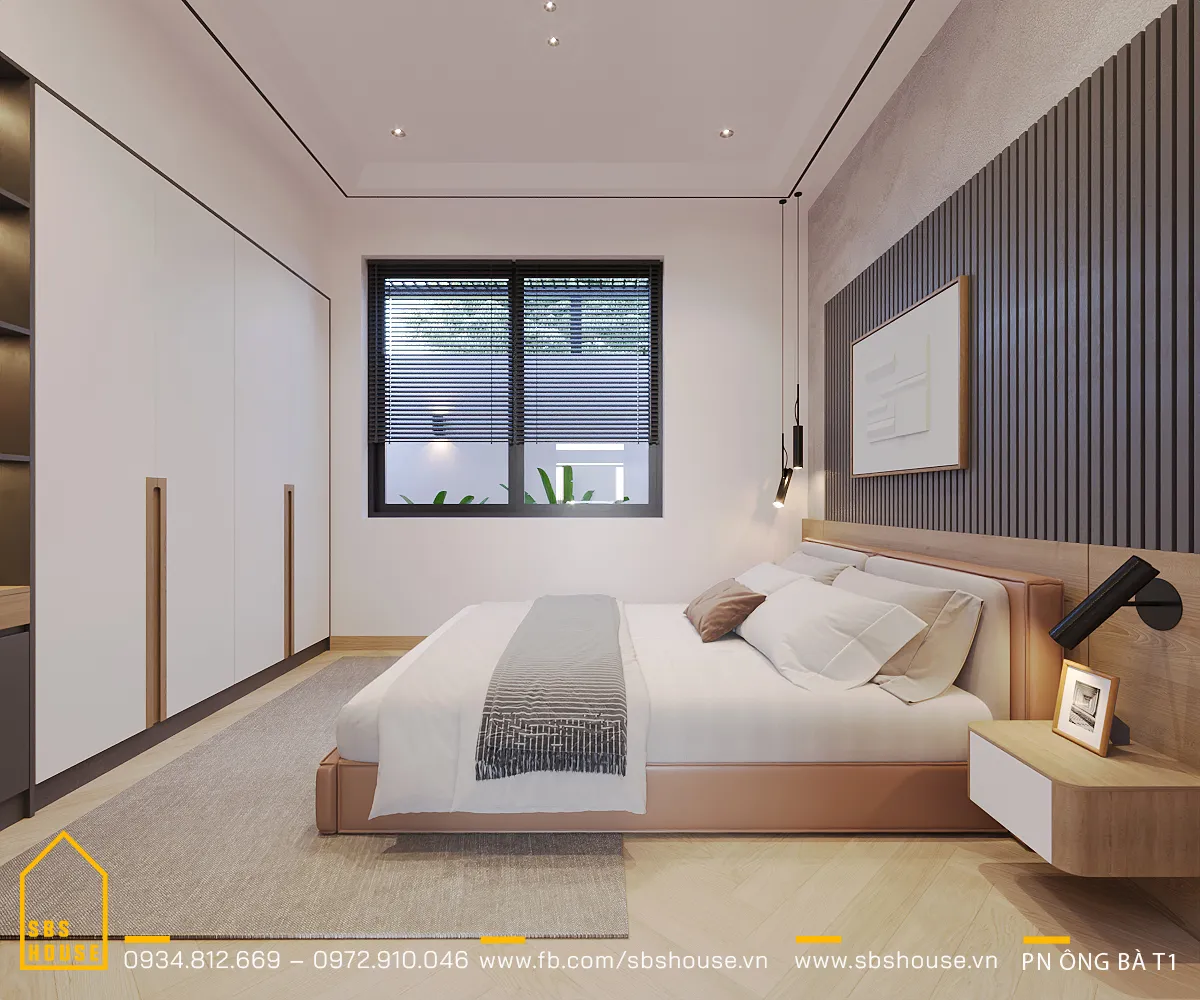 sử dụng lam sóng ốp tường cho phòng ngủ