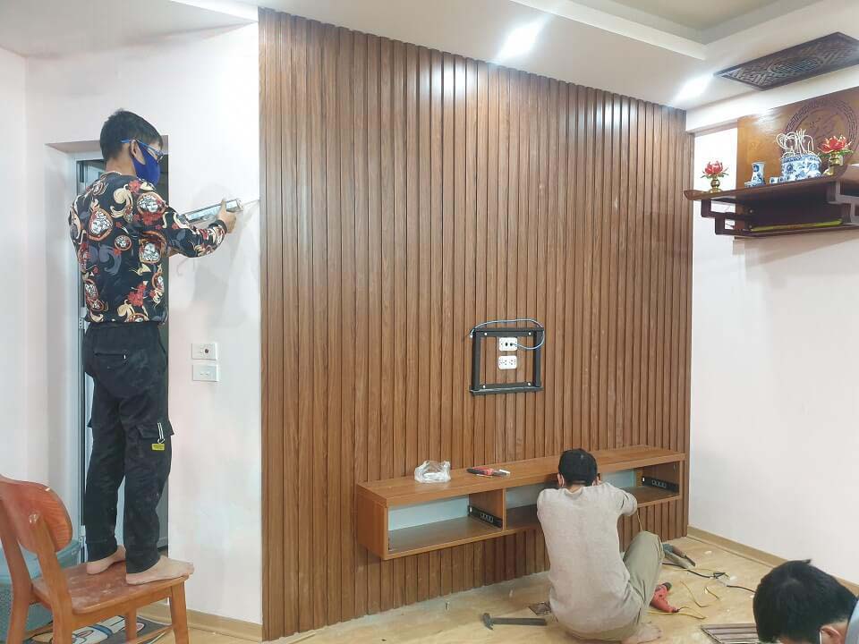 quy trình thi công lam sóng ốp tường 