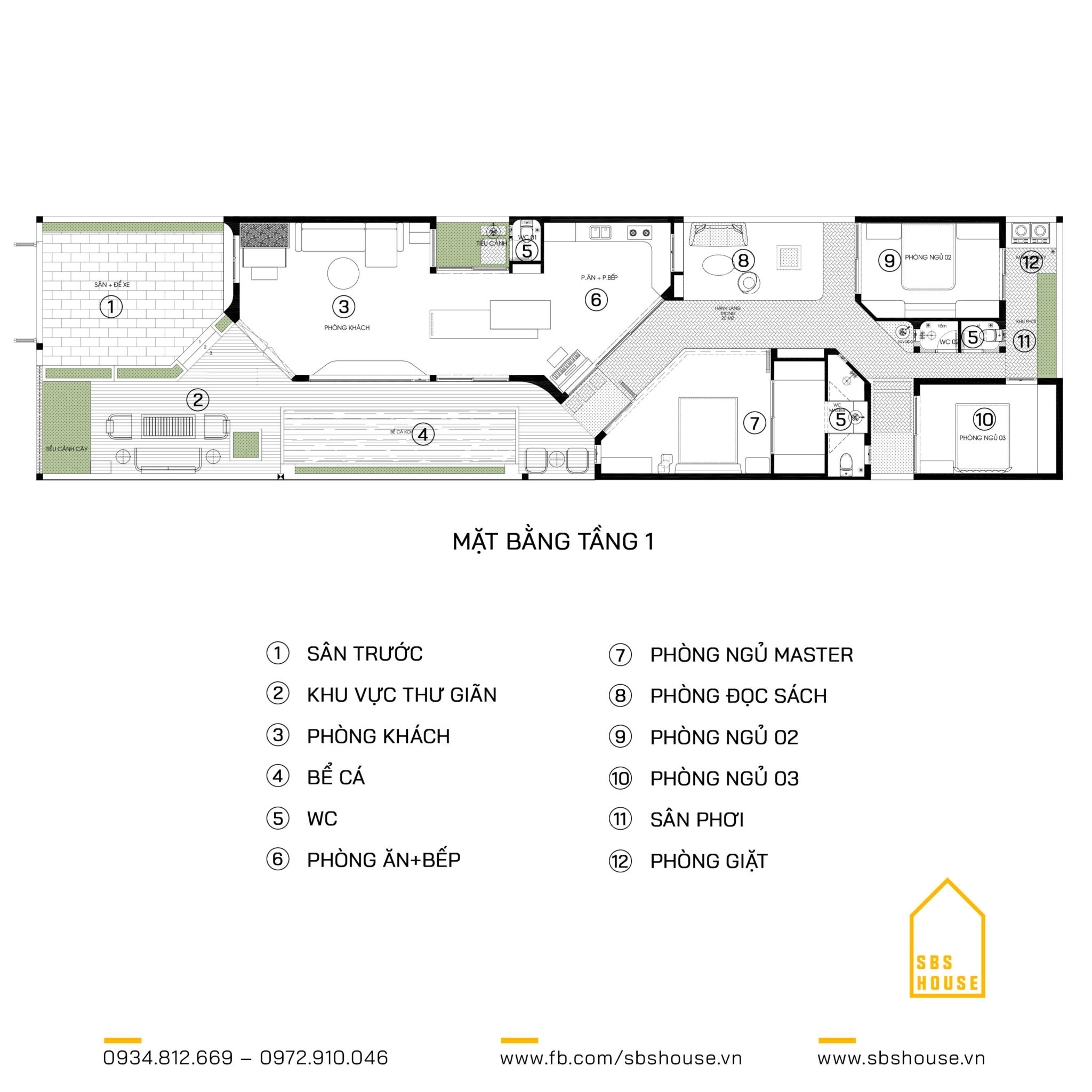 bản vẽ nhà cấp 4 hiện đại 3 phòng ngủ