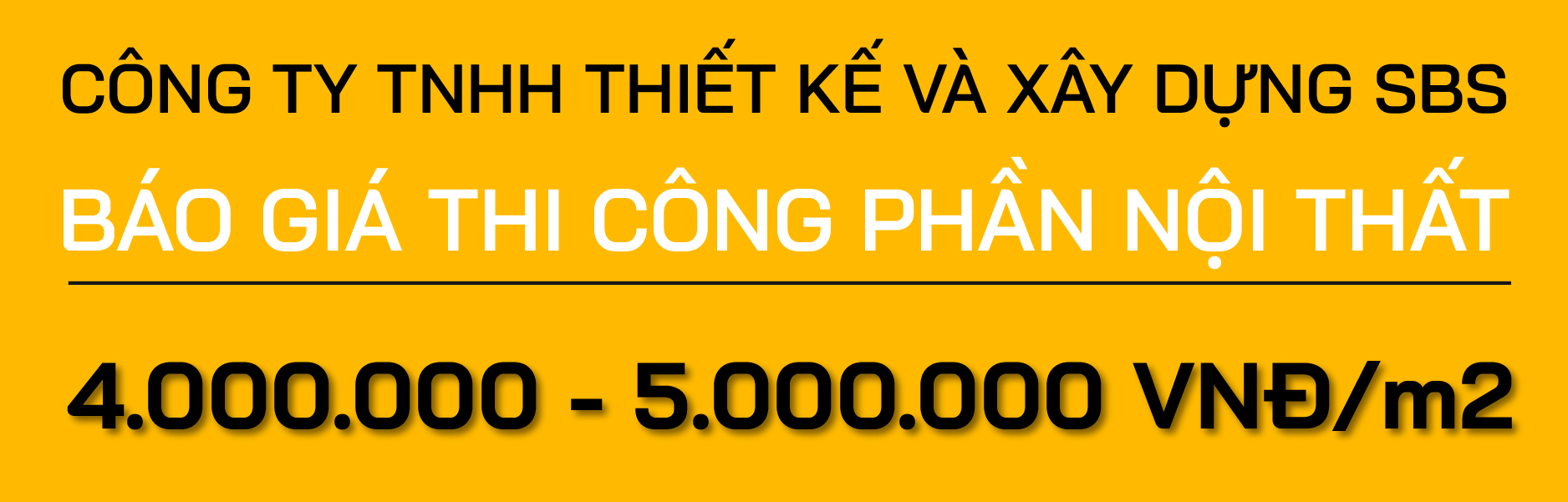 Báo giá thi công nội thất trọn gói của SBS HOUSE