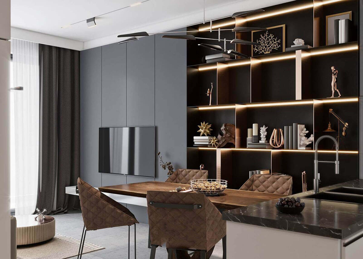 phong cách thiết kế nội thất Đương đại