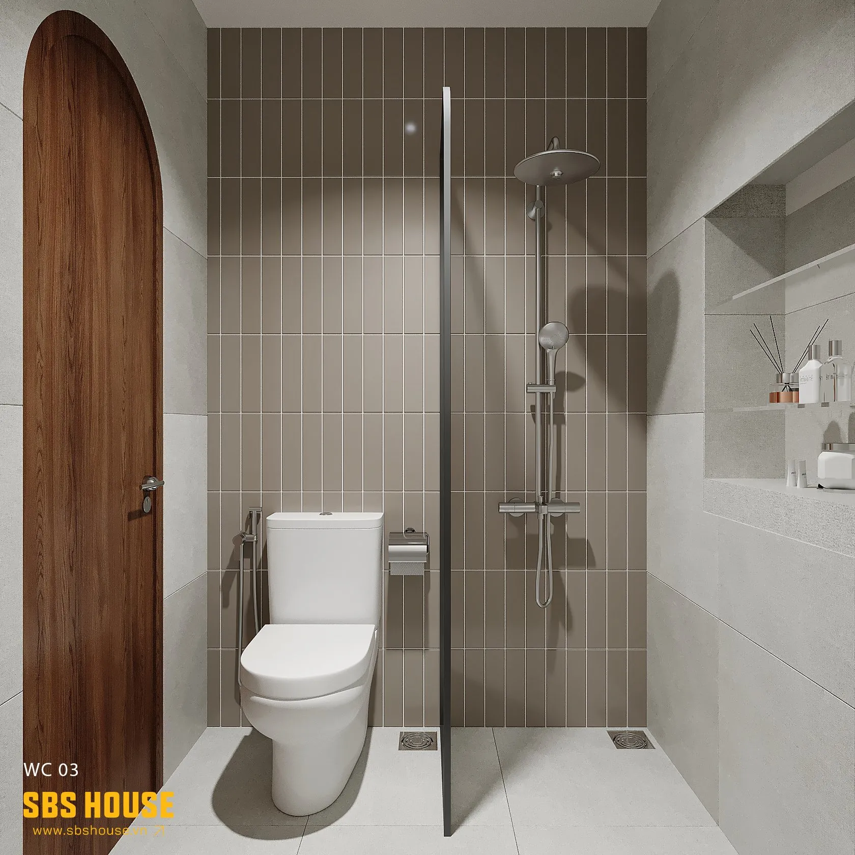 Thiết kế nhà vệ sinh nhỏ 3m2 hiện đại 