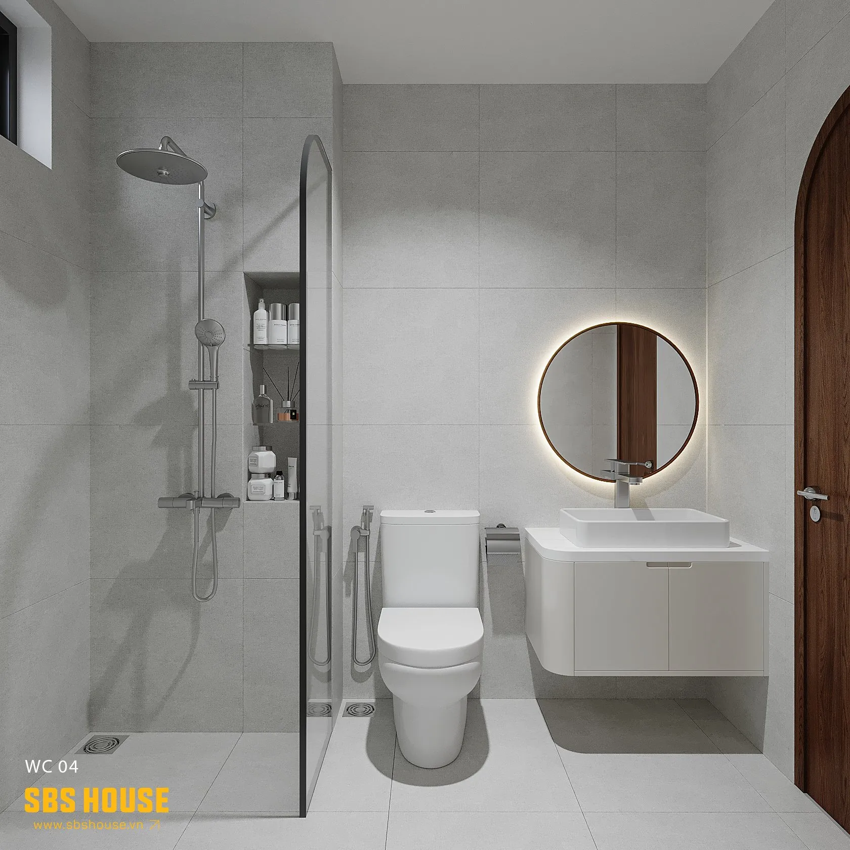 thiết kế nhà tắm nhỏ 3m2 tiện nghi 