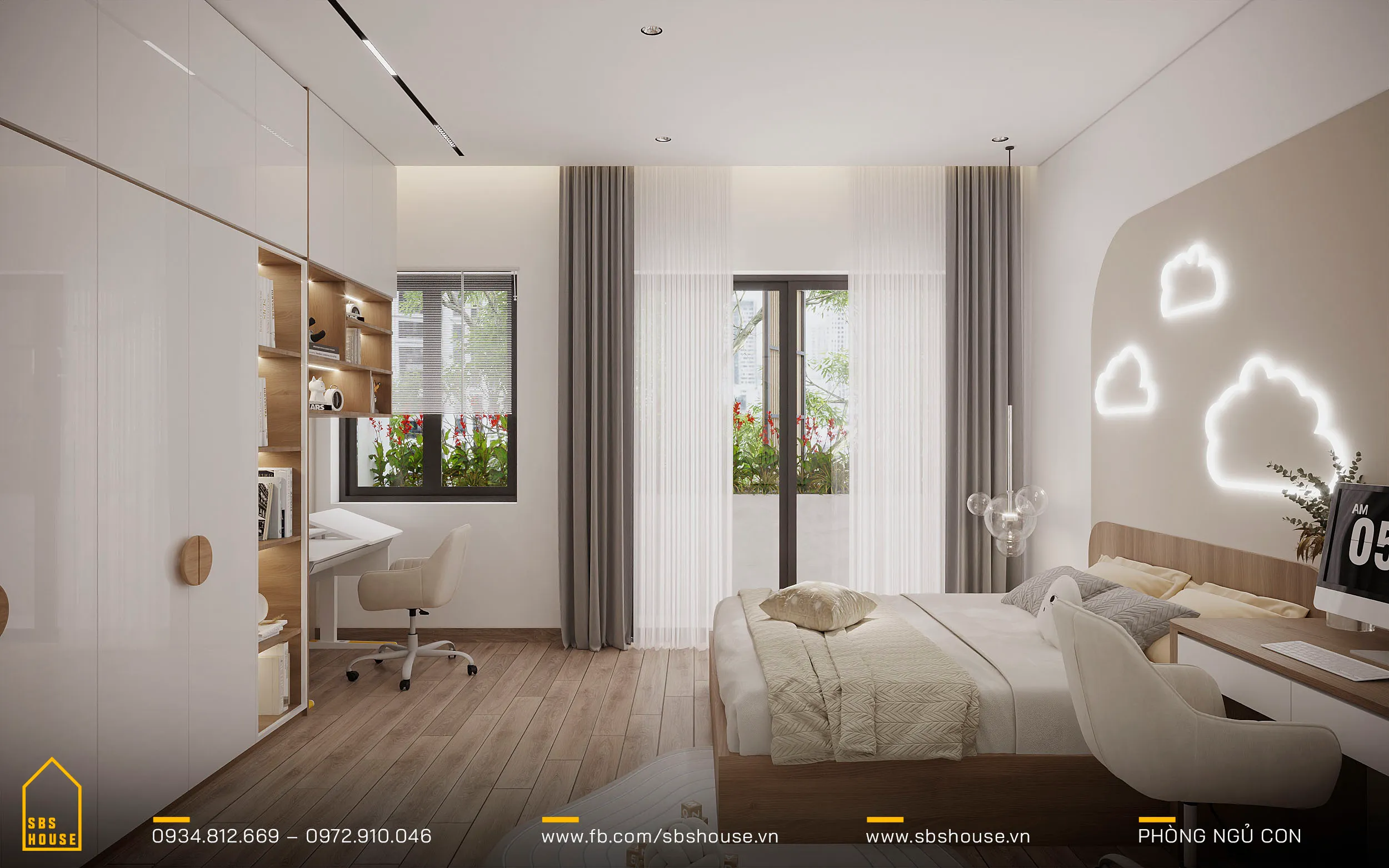 mẫu phòng ngủ cho bé trai 10 tuổi hiện đại