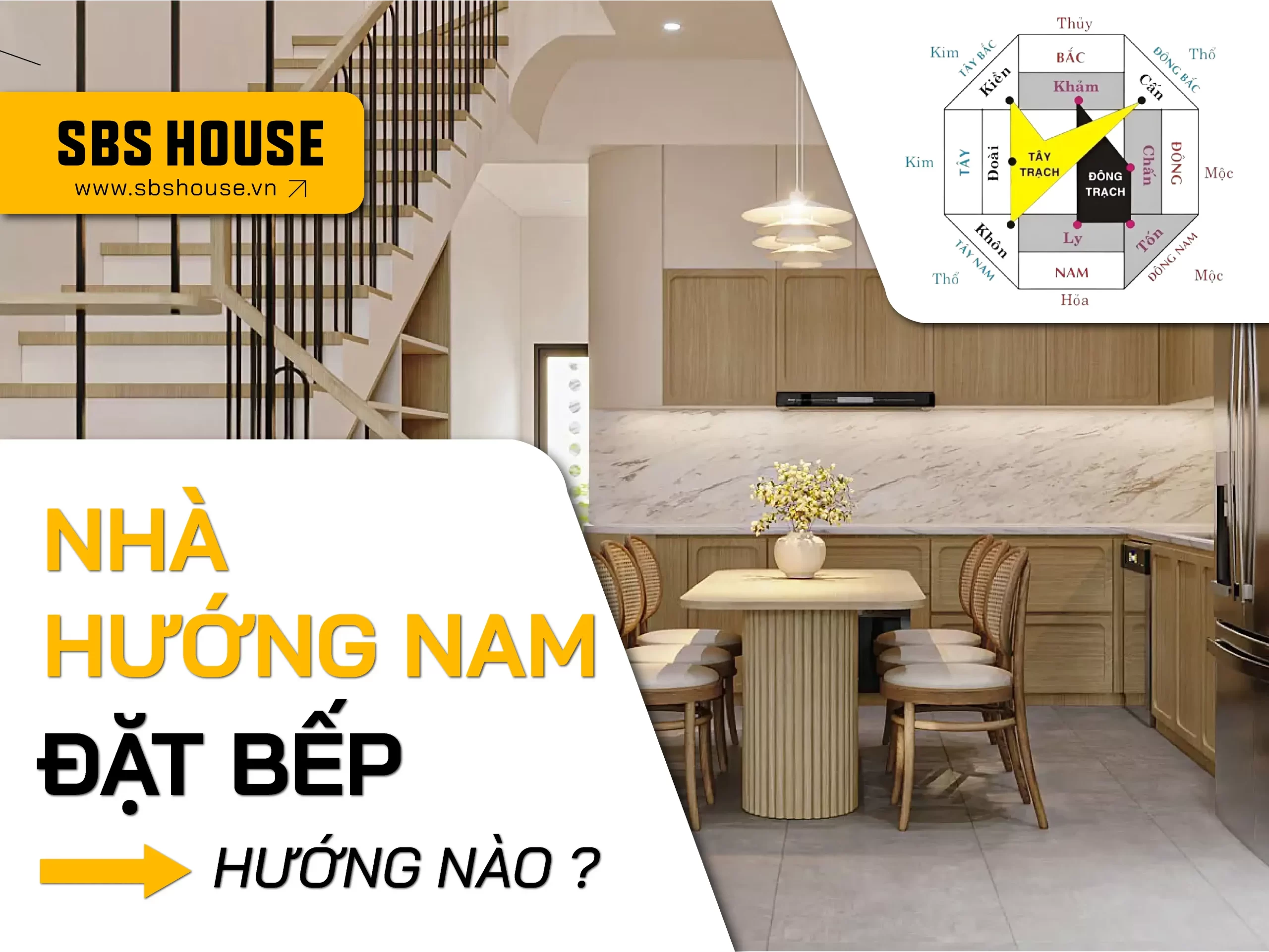 nhà hướng Nam đặt bếp hướng nào tốt