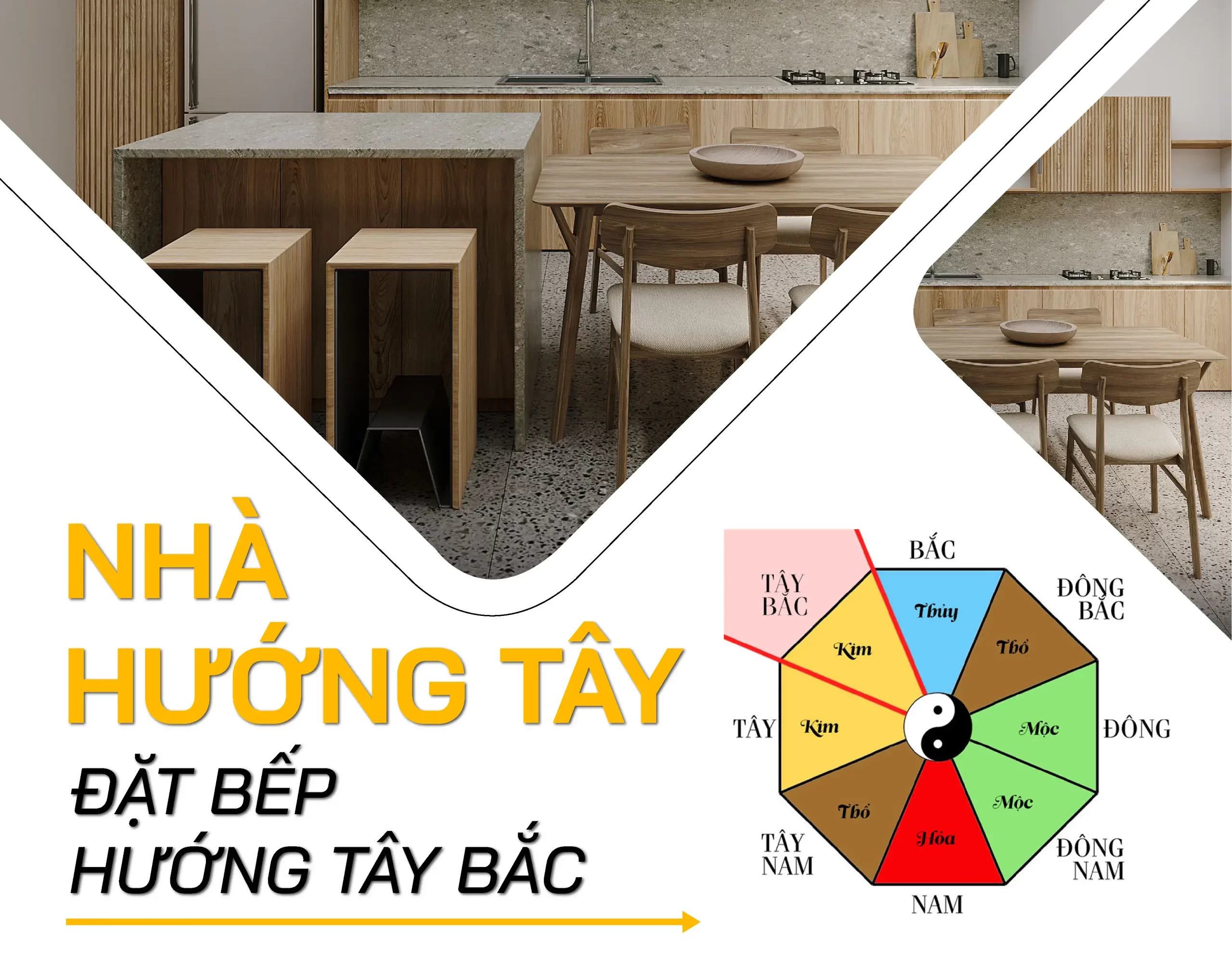 nhà hướng tây nên đặt bếp hướng nào đó là hướng tây bắc