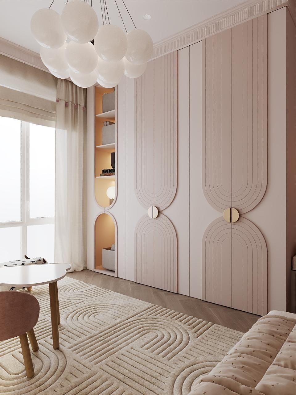 mẫu phòng ngủ màu hồng đẹp