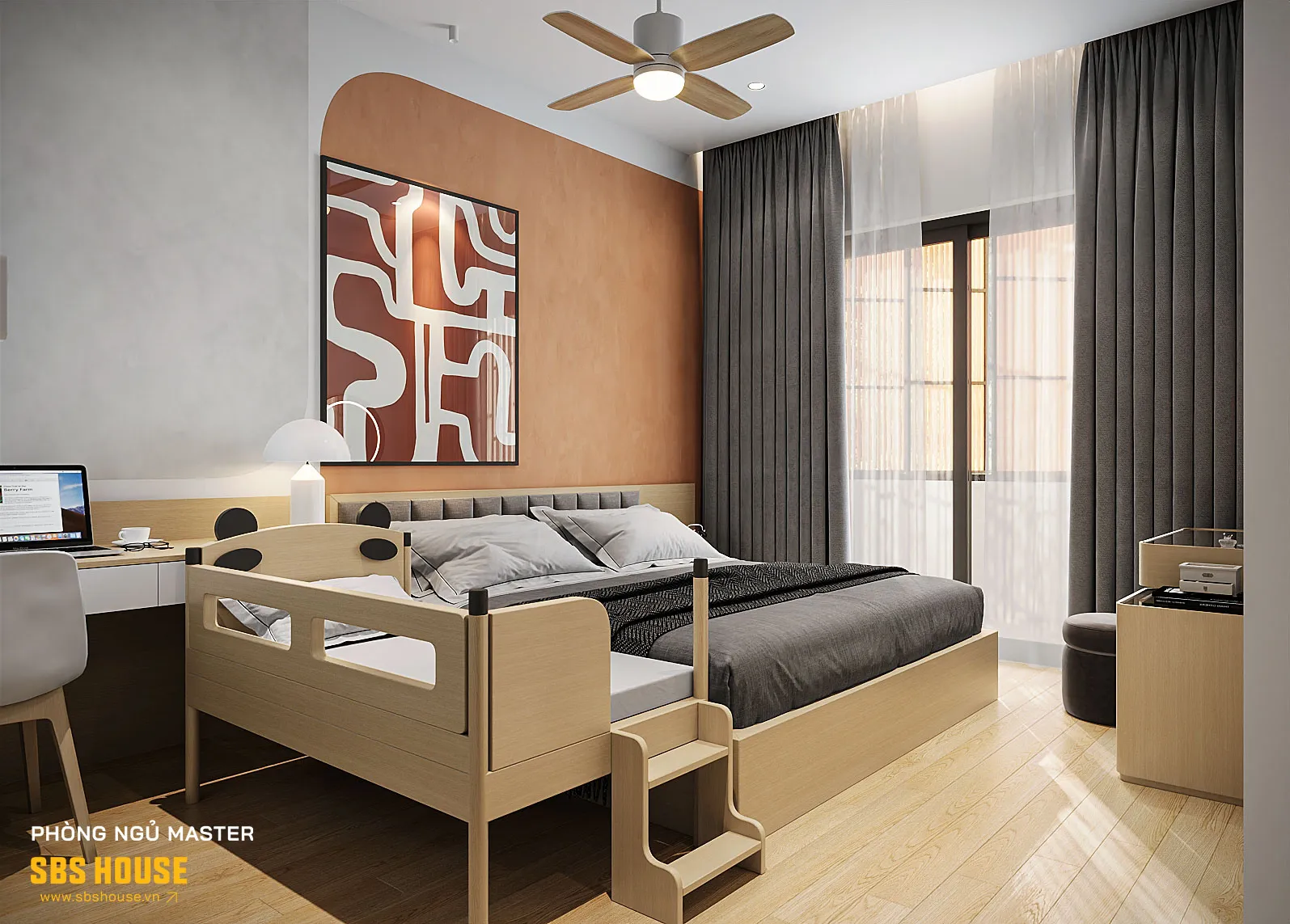 Màu sơn phòng ngủ mệnh Hoả