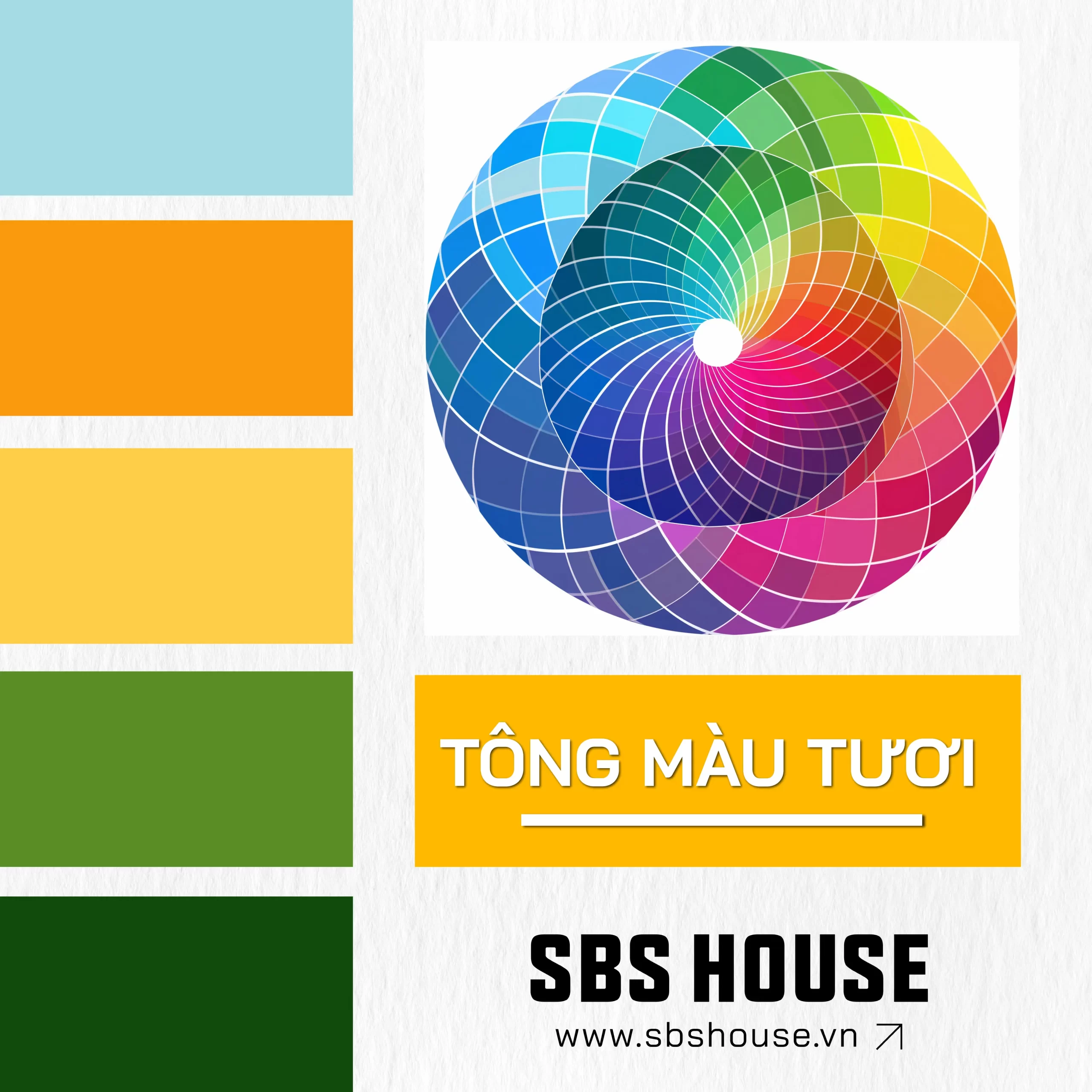 các gam màu tươi trong thiết kế nội thất