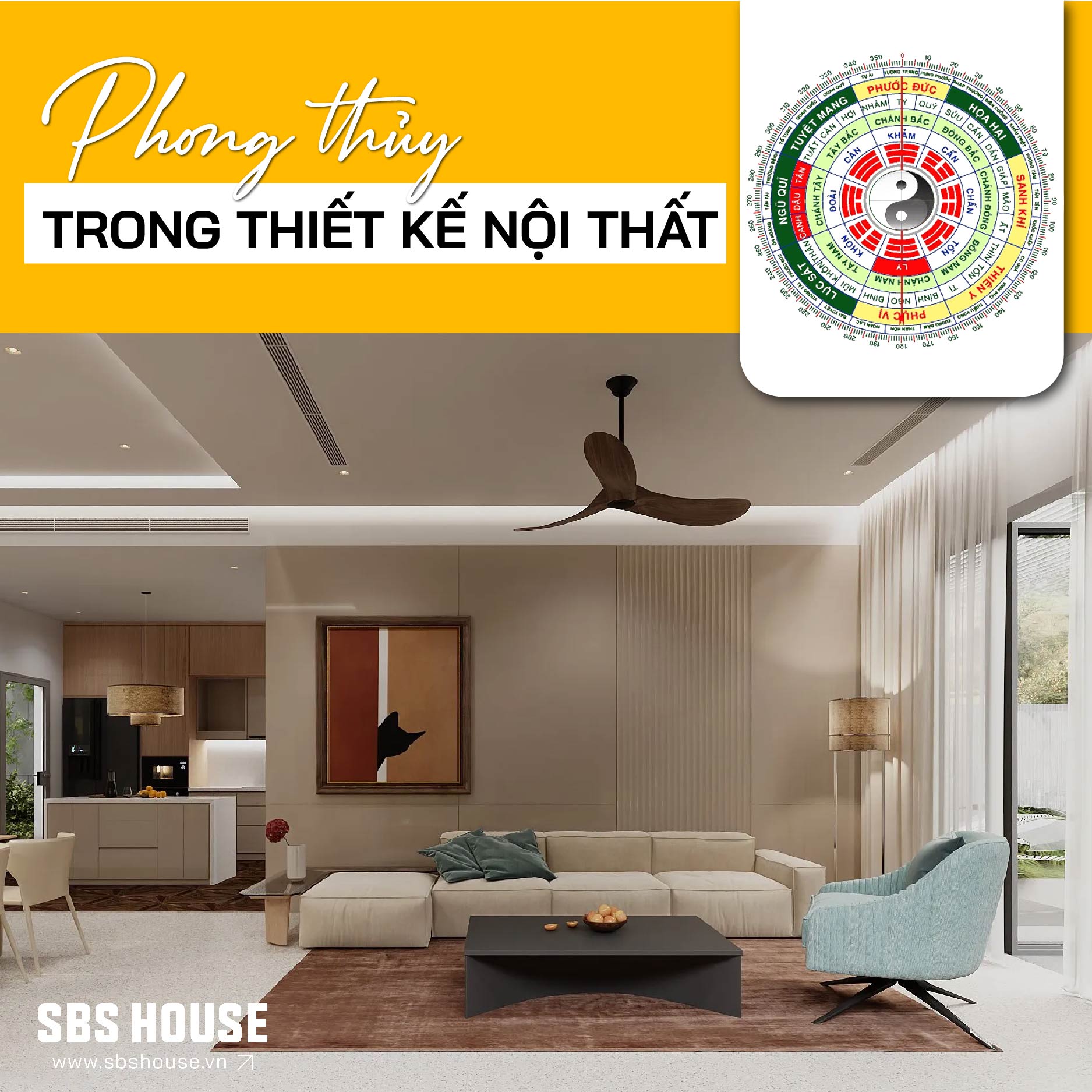 Phong thủy trong thiết kế nội thất nhà ở