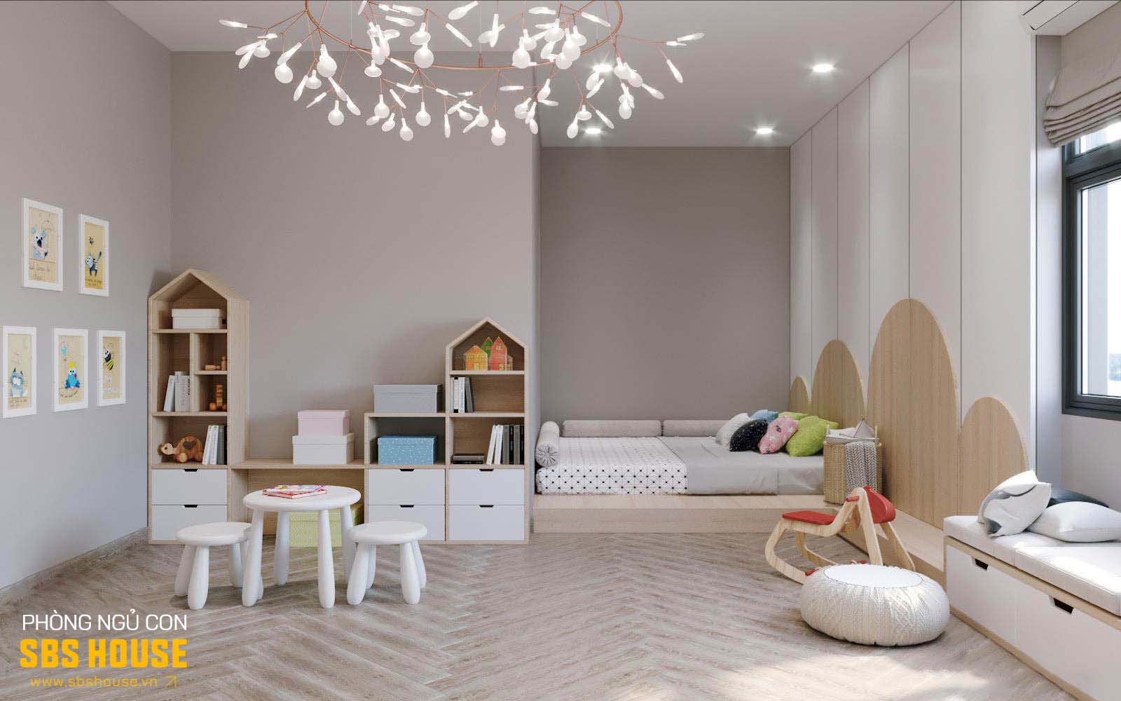 phòng ngủ con nhà chung cư có 2 phòng ngủ thiết kế tối giản