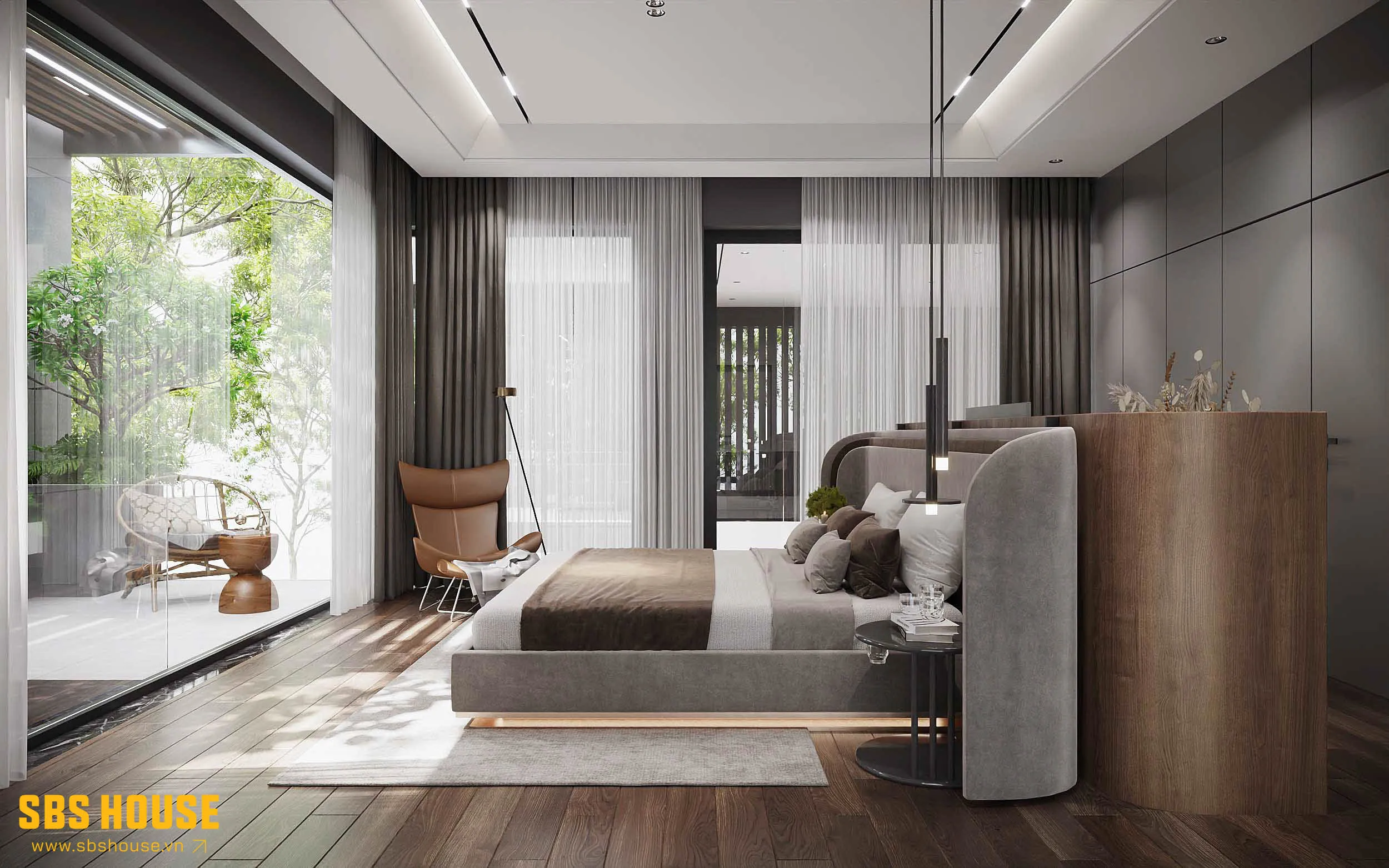 Mẫu thiết kế phòng ngủ đẹp diện tích 25m2